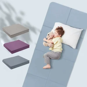 Foldable TPE Yoga Mat Lightweight Exercise Mat for Travel Storage and Home Gym Use