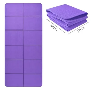 Foldable TPE Yoga Mat Waterproof 183x61cm 3-10mm Thickness for Yoga Pilates & Floor Workouts