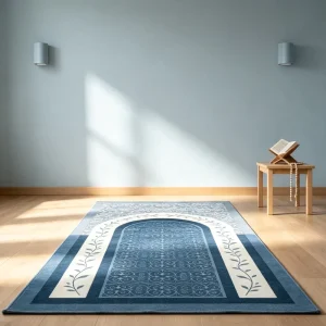 Foldable Travel Muslim Prayer Mat Plush Padded Polyester Portable Islamic Worship Prayer Carpet