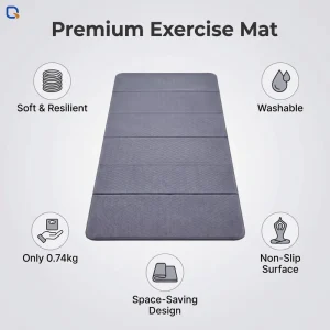 Folding TPE Yoga Mat Water Resistant Anti slip Fitness Mat for Pilates Yoga Hot Yoga Exercise Portable Gym Equipment