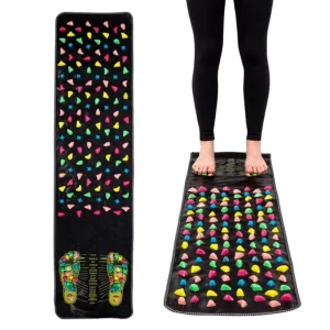Foot Massage Fitness Mat Foot Reflex Massage Pad Walking Stone Pebbles Cushion Mat for Relax Body Relieve Pain