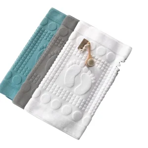 Foot Pattern Floor Towel Thickened Hotel Home Bathroom Mat Soft 100%Cotton Non slip Water Uptake 50*80cm Bathtub Towels
