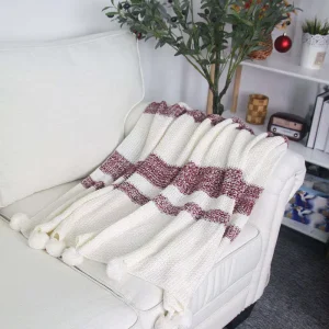Four Seasons Knit Blankets Non Toxic 100% Polyester Custom Throw Blanket with PVC Bag + Carton