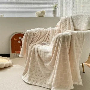 Four Seasons Soft Flannel Raschel Blankets Winter Warm Decorative Plaid Sofas