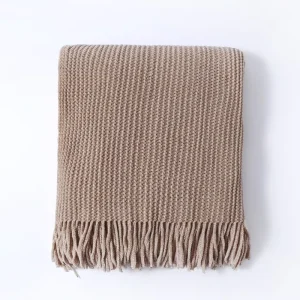Four Seasons Soft Knitted Chenille Blanket 100% Polyester Chunky Knit American Style Home Decor