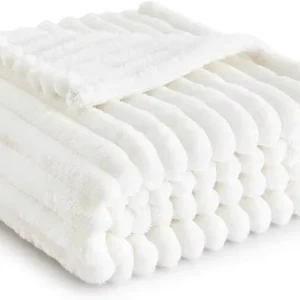 Four Seasons Universal Throw Blanket Anti static and Quick Dry Striped Flannel Fleece Blanket