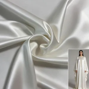 Four Way Stretch Broken Twill Fabric Polyester Solid Dyed for Muslim Abaya Kaftan Manufacturer Direct