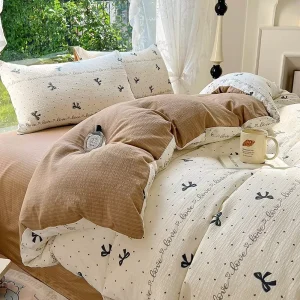 Four piece Bedding King Size Bedding Set Sheets Comforter Bedding Set Cotton Mother and Baby Grade