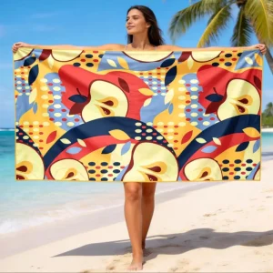 Free Design Custom Beach Drying Towel Fast Shipping Summer Large Beach Towel Microfiber Beach Wrapping Towel