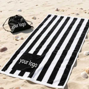 Free Design Custom Towel with Logo Print Fast Shipping Summer Large Microfiber Custom Print Quick Dry Sand Free Beach Towel