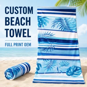 Free Design Low MOQ Luxury Microfiber Absorbent Quick Dry Eco Friendly Beach Towel Solid Color Logo for Beach Travel Sports