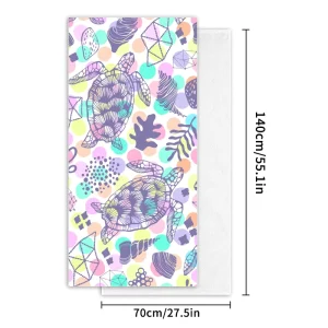 Free Design Sand Free Beach Towel Quick Dry Microfiber Towels Summer Sea Turtle Design Round Beach Towel
