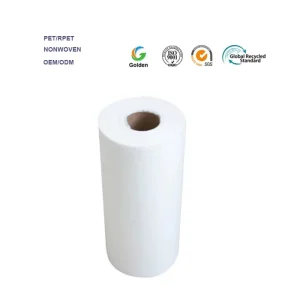 Free Sample 80gsm Nonwoven PET Spunbond Fabric for Sofa Cover Tablecloth Shopping Bag Rpet Nonwoven Fabric