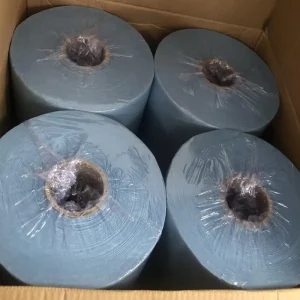 Free Sample Custom Printed Heavy Duty Work Blue Red White Industrial Shop Paper Towel Box Rolls 500 Sheets