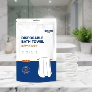 Free Sample Disposable Bath Towels 100% Fluorescent Free Individually Wrapped Hotel & Airbnb Travel Essentials
