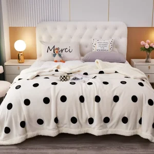 Free Sample Flannel Fleece Sherpa Blanket Receiving Blank Custom Print Sublimation Faux Fur Bed Throw Blanket