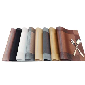 Free Sample Pvc Table Place Mat With Custom Logo Printing No Slip Vinyl Coffee Table Placemats for Dining Table