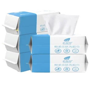 Free Sample and Low Price Viscose Paper Towel Disposable Cotton Face Towels Soft Pack Facial Cotton Tissue