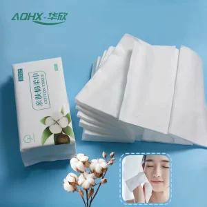 (Free Sample)OEKO TEX OEM 20*20cm 100pcs bag 100% Cotton Soft & Biodegradable Cotton Tissue Disposable Clean Face Towel