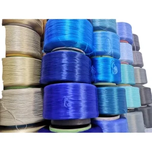Free Samples White Color Dyed S Z 100% Polyester 150D 300D DTY FDY Filament Dyed Yarn for Webbing