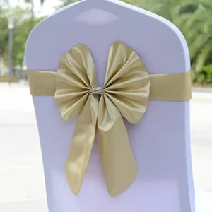 Free Tie PU Elastic Chair Sash Band Wedding Stretch Spandex Chair Ribbon Bow Tie Party Hotel Event Decoration