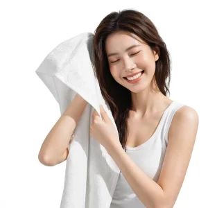 Freego Disposable Absorbent Hair Drying Cap 3070cm Pearl Embossed 100% Viscose Single Pack Travel Disposable Hair Towel Turban