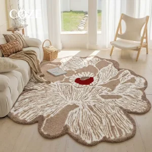 French Cream Luxury High End 13mm Thick Hand Tufted European Style Carpet Living Room Rug Area Rugs Sets