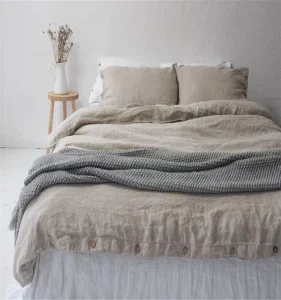 French Fabric Bed Linen Sheets Bedding Duvet Cover Set Bed Linen Set Pure French Linen Bedding