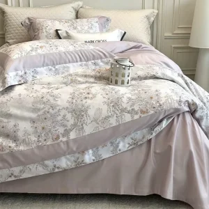 French Romantic Floral Ultra Fine Cotton Brushed Bedding Bed Sheets Duvet Covers Four Piece Set