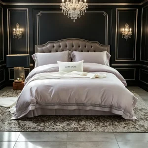 French Romantic Lace and Ultra fine Cotton Star Rated Hotel Bedding Four Piece Set