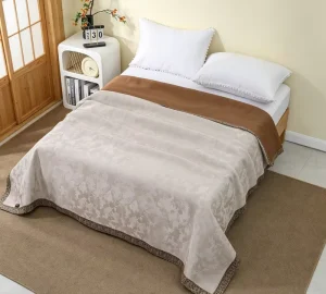 French Wild Rice Style Cashmere Cotton Jacquard Woven Eco Friendly All Season Throw Blanket 230x250cm