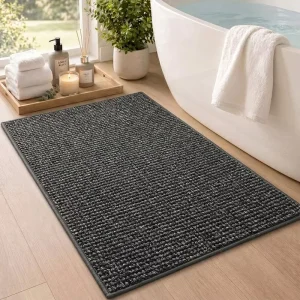 Front Door Mat Non Slip Low-File Easy to Clean Sturdy Doormat Entryway Rug