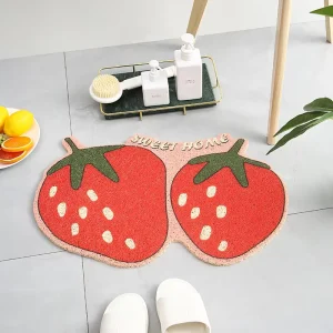 Fruit Design Entrance Floor Mat Custom Printing PVC Coil Mat Anti slip Indoor Carpet Machine Made Cute Non Slip Durable Rug