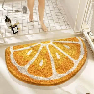 Fruit Patterns Rugs Velvet flocked Soft Anti slipped Door Carpets Cute Special Irregular Shape Living Room Mat