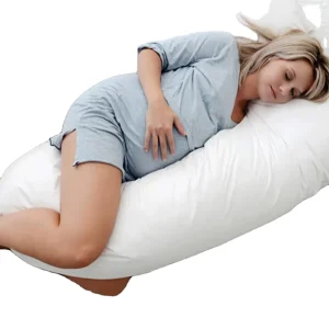 Full Body Memory U shaped Pregnancy Pillow for Maternity Sleeping with Removable Cotton Cover Anti Apnea & Anti Snore Features