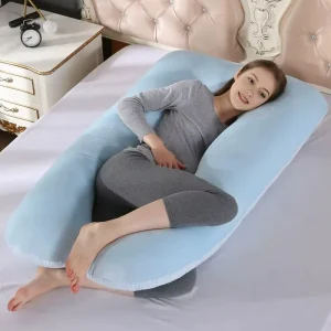 Full Body Pregnancy Pillow Soft Cotton Maternity Cushion for Comfortable Sleep