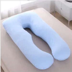 Full Body Pregnant Women Side Sleep Big U Shape Maternity Pregnancy Body Pillow With Blue
