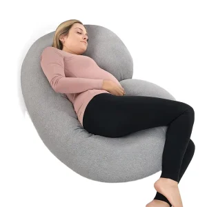 Full Body U Shaped C Shape Maternity Pillow, 100% Cotton Fabric, Anti Snore Feature, Nursing Sleeping