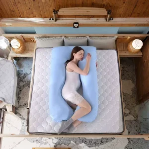 Full Body U Shaped Function Maternity Sleeping Pregnancy Pillow With Cotton Fabric Cover for Neck Arms Belly Legs Support