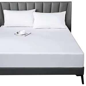 Full Flat Sheet 140 X 200 cm 100% Cotton 300 Thread Count Grade A 40s Yarn Solid Corners Oeko Tex Certified White Home Use