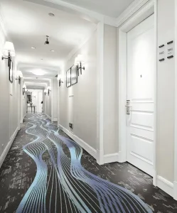 Full Hotel Cut Pile Reversible Washable Printed Nylon Polypropylene Carpet Solution Lobby Corridor Room Meeting One-Stop