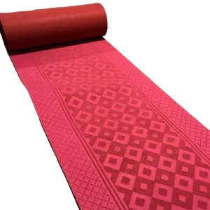 Full Hotel KTV Striped Carpet Red and Gray Interval Velvet Padded Exhibition Stage Runner Rugs