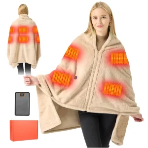 Full Size Large Fleece Bedding Blanket for Whole Body Overheating Protection Electric Heated Blanket