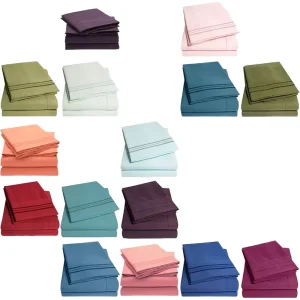 Full Size Woven Eco-Friendly Folded Sheet Set 4 Piece Set Hotel & Hospital Luxury Bed Sheets 200TC Wrinkle Fade Stain Resistant