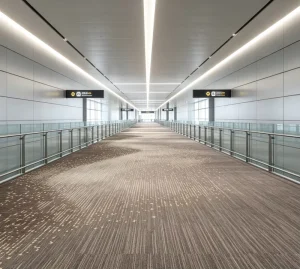 Full Wall to Wall Roll Carpet 3.66m Back Nylon Cushioned Noise Reduction Hotel Lobby Flooring Material