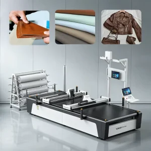 Fully Automatic Blade Cutting Machine CNC Leather Cutting Machine for Genuine Leather Fur PU Shoes Belts Bags Car Seats with CE