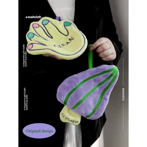 Fun Original Class a Fabric Quick drying Water Absorption Soft Small Kitchen Hand Towel Hand Towel Cute with Hang Design