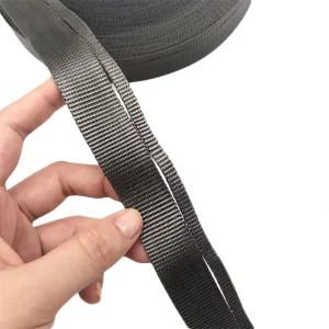 Functional 25mm Black Woven Nylon Eco Friendly Molle Compatible Mil Spec Webbing with Gap