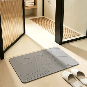 Functional Stone Bath Mat Foot Massage Diatomite Mat for Health Care