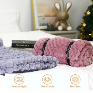 Fur Throw Blanket Heavyweight Breathable Double Sided Faux Fur Throw Blanket for Home Decoration